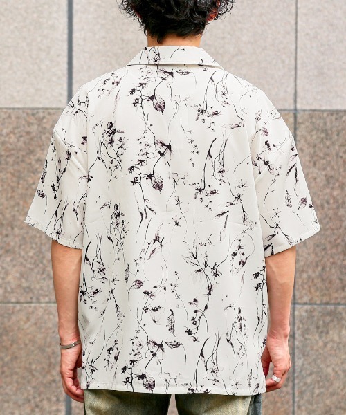 花柄オープンカラー半袖シャツ（シャツ/ブラウス）｜LUXSTYLE