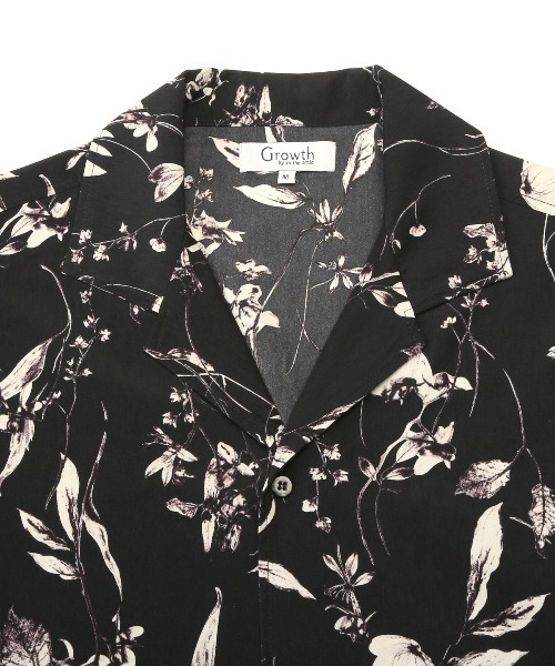 LUXSTYLE(ラグスタイル)の「花柄オープンカラー半袖シャツ(シャツ/ブラウス・メンズ・ホワイト/ブラック・L/M)」の15枚目の写真