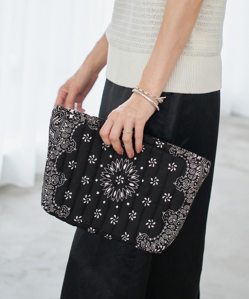 MALUS/マリュス BANDANA QUILTING POUCH ポーチ（ポーチ）｜IENA