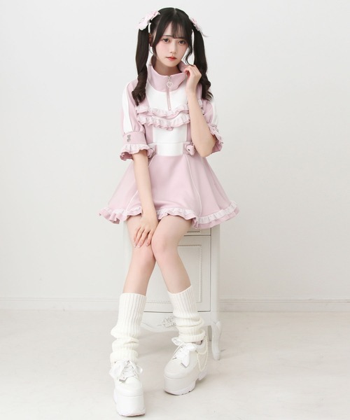 フリルたっぷりジャージセットアップ（セットアップ）｜DearMyLove