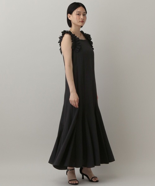 A part by(アパートバイ)の「STELLAフリルスリーブワンピース(ワンピース・レディース・ブラウン/ブルー系その他2/ブラック・FREE)」の12枚目の写真