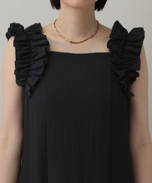 A part by(アパートバイ)の「STELLAフリルスリーブワンピース(ワンピース・レディース・ブラウン/ブルー系その他2/ブラック・FREE)」の18枚目の写真