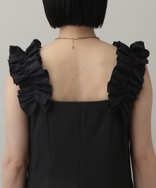 A part by(アパートバイ)の「STELLAフリルスリーブワンピース(ワンピース・レディース・ブラウン/ブルー系その他2/ブラック・FREE)」の22枚目の写真