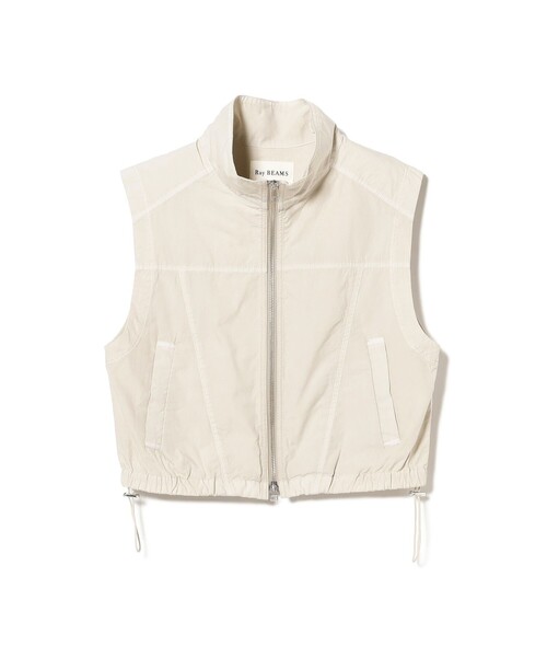 Ray BEAMS（レイビームス）の「スタンドカラー ジップ ベスト［手洗い可］（ベスト・レディース・ダークブラウン/ベージュ・ONE SIZE）」の12枚目の写真