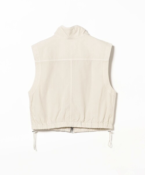 Ray BEAMS（レイビームス）の「スタンドカラー ジップ ベスト［手洗い可］（ベスト・レディース・ダークブラウン/ベージュ・ONE SIZE）」の16枚目の写真