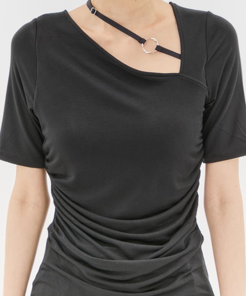 determ/デターム】別注NECK STRAP TOPS/ネックストラップ
