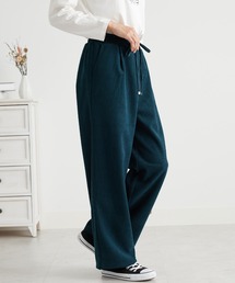 なめらかコーデュロイワイドパンツ股下63cm