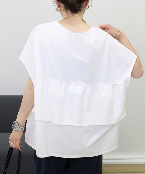tシャツ ソロナキーネックバックフリルプルオーバー レディース ソロナキーネックバックフリルプルオーバー（Tシャツ/カットソー
