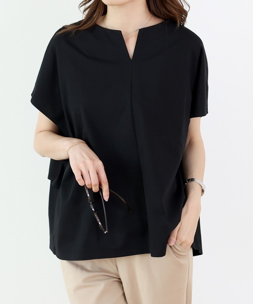 tシャツ ソロナキーネックバックフリルプルオーバー レディース ソロナキーネックバックフリルプルオーバー[品番：FNYW0003746