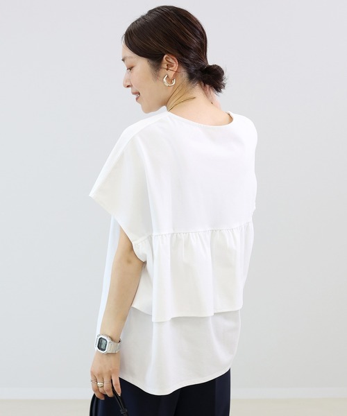 tシャツ ソロナキーネックバックフリルプルオーバー レディース ソロナキーネックバックフリルプルオーバー[品番：FNYW0003746
