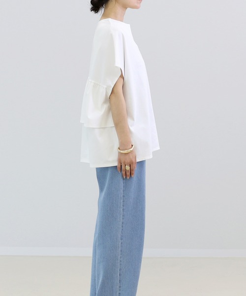 tシャツ ソロナキーネックバックフリルプルオーバー レディース ソロナキーネックバックフリルプルオーバー[品番：FNYW0003746