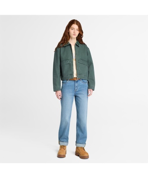 Timberland（ティンバーランド）の「ウォッシュ キャンバス ジャケット レディース（その他アウター・レディース・グリーン・LARGE/MEDIUM/SMALL）」の2枚目の写真