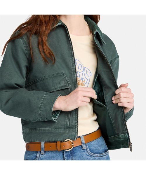 Timberland（ティンバーランド）の「ウォッシュ キャンバス ジャケット レディース（その他アウター・レディース・グリーン・LARGE/MEDIUM/SMALL）」の3枚目の写真