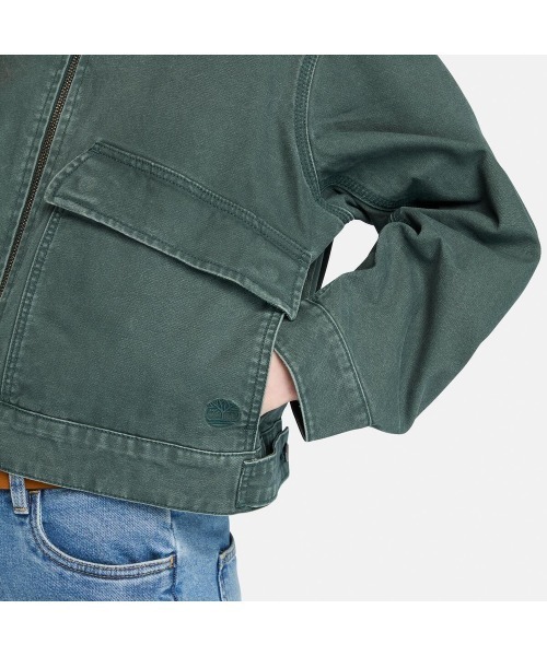 Timberland（ティンバーランド）の「ウォッシュ キャンバス ジャケット レディース（その他アウター・レディース・グリーン・LARGE/MEDIUM/SMALL）」の4枚目の写真