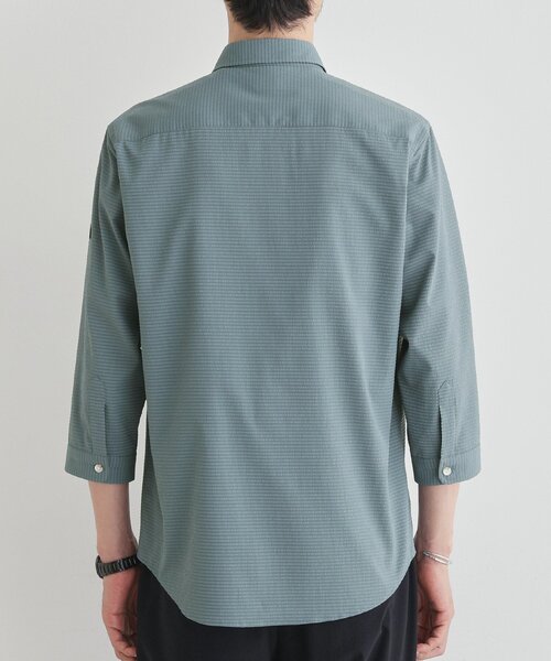 TAKEO KIKUCHI（タケオキクチ）の「【COOL CITY WEAR】DotAir（R）サッカー シャツ（シャツ/ブラウス・メンズ・ネイビー/ブラウン系その他/ブルー・02/03/04）」の8枚目の写真