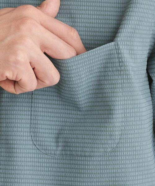 TAKEO KIKUCHI（タケオキクチ）の「【COOL CITY WEAR】DotAir（R）サッカー シャツ（シャツ/ブラウス・メンズ・ネイビー/ブラウン系その他/ブルー・02/03/04）」の10枚目の写真