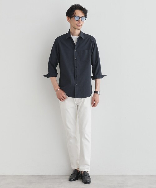 TAKEO KIKUCHI（タケオキクチ）の「【COOL CITY WEAR】DotAir（R）サッカー シャツ（シャツ/ブラウス・メンズ・ネイビー/ブラウン系その他/ブルー・02/03/04）」の22枚目の写真