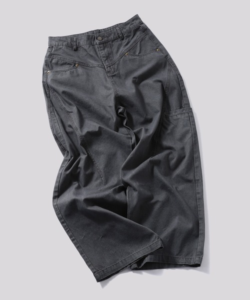 TOBEE(トゥビー)の「【TOBEE】ワイド バギー デニムパンツ(デニムパンツ・メンズ・カーキ/グレー・X-LARGE/LARGE/MEDIUM/SMALL)」の4枚目の写真