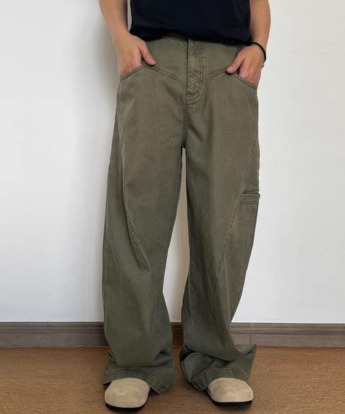TOBEE(トゥビー)の「【TOBEE】ワイド バギー デニムパンツ(デニムパンツ・メンズ・カーキ/グレー・X-LARGE/LARGE/MEDIUM/SMALL)」の14枚目の写真