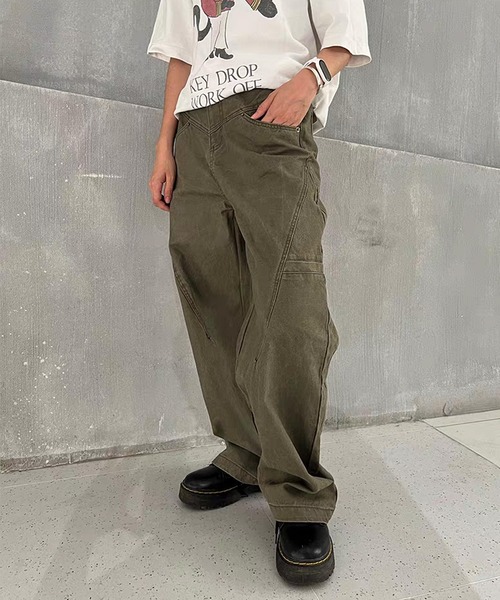 TOBEE(トゥビー)の「【TOBEE】ワイド バギー デニムパンツ(デニムパンツ・メンズ・カーキ/グレー・X-LARGE/LARGE/MEDIUM/SMALL)」の19枚目の写真