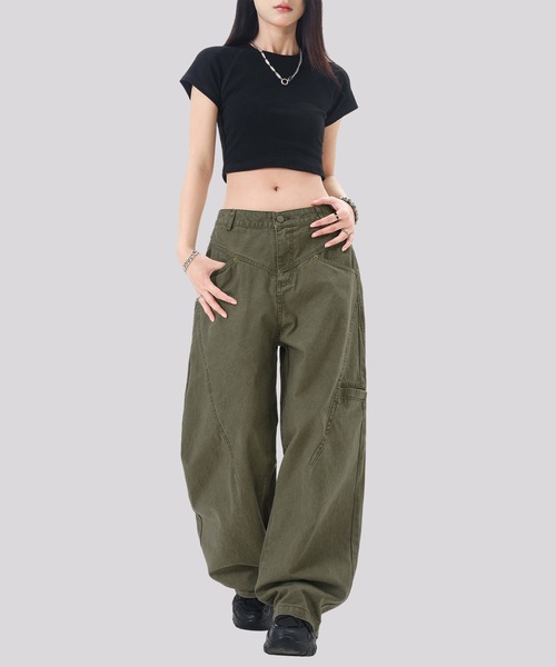 TOBEE(トゥビー)の「【TOBEE】ワイド バギー デニムパンツ(デニムパンツ・メンズ・カーキ/グレー・X-LARGE/LARGE/MEDIUM/SMALL)」の22枚目の写真
