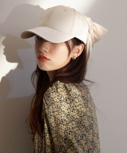 Nyu(ニュウ)の「バックリボンキャップ(キャップ・レディース・ブラック・FREE)」の2枚目の写真