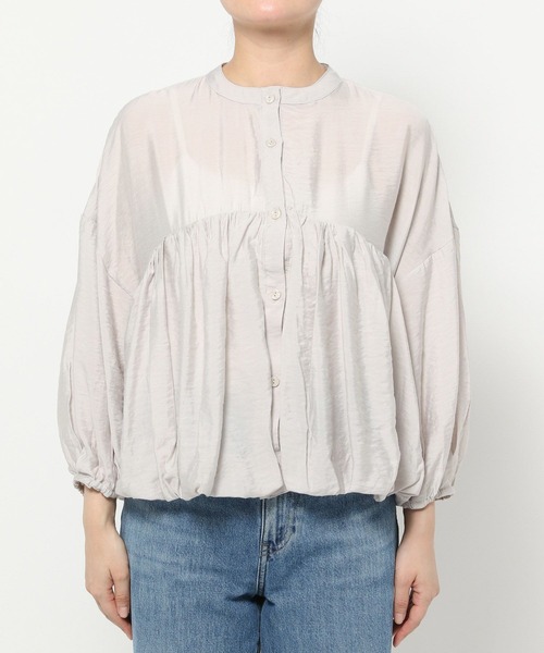 FOUND GOOD（ファウンドグッド）の「スソバルーンブラウス（シャツ/ブラウス・レディース・ブラック/ホワイト系5・L/M）」の3枚目の写真