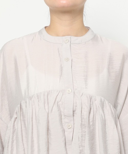 FOUND GOOD（ファウンドグッド）の「スソバルーンブラウス（シャツ/ブラウス・レディース・ブラック/ホワイト系5・L/M）」の6枚目の写真