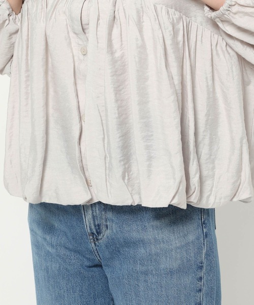 FOUND GOOD（ファウンドグッド）の「スソバルーンブラウス（シャツ/ブラウス・レディース・ブラック/ホワイト系5・L/M）」の9枚目の写真