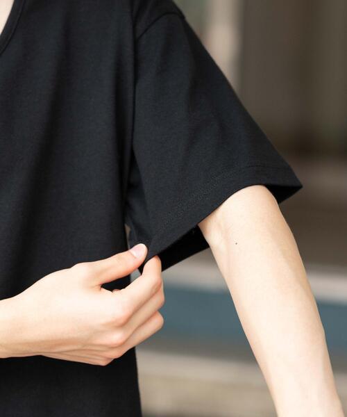 WEGO（ウィゴー）の「WEGO/UネックT（Tシャツ/カットソー・メンズ・ホワイト/ブラック・MEDIUM/LARGE）」の9枚目の写真