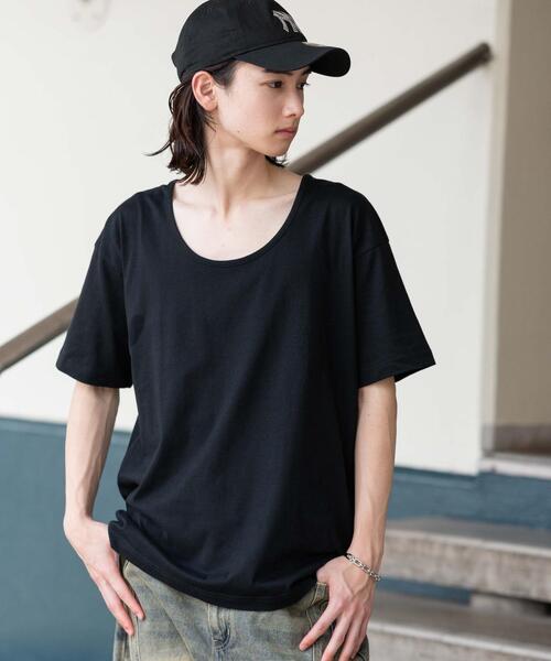 WEGO（ウィゴー）の「WEGO/UネックT（Tシャツ/カットソー・メンズ・ホワイト/ブラック・MEDIUM/LARGE）」の18枚目の写真