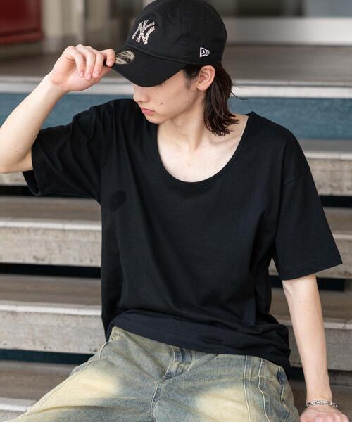 WEGO（ウィゴー）の「WEGO/UネックT（Tシャツ/カットソー・メンズ・ホワイト/ブラック・MEDIUM/LARGE）」の20枚目の写真