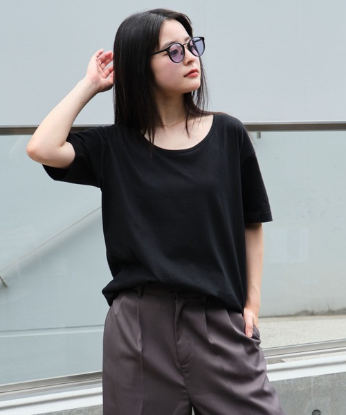 WEGO（ウィゴー）の「WEGO/UネックT（Tシャツ/カットソー・メンズ・ホワイト/ブラック・MEDIUM/LARGE）」の22枚目の写真