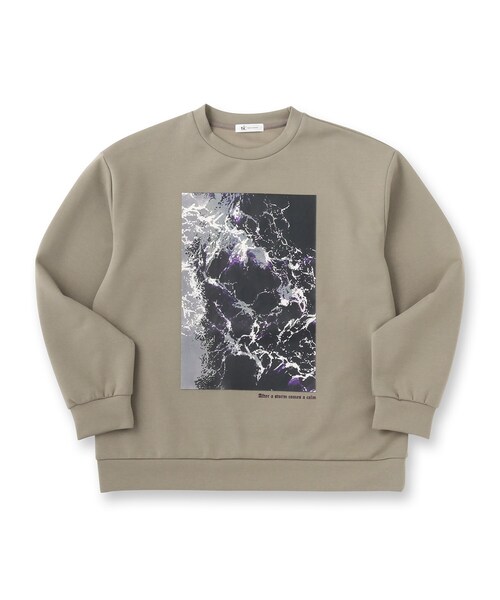 tk.TAKEO KIKUCHI（ティーケータケオキクチ）の「ライトニングウェーブダンボールスウェット（スウェット・メンズ・ブラック/ナチュラル/ホワイト・03/02）」の10枚目の写真