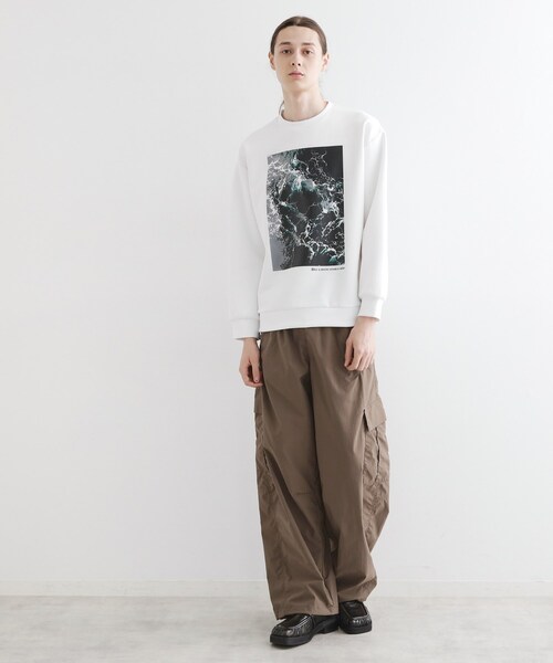 tk.TAKEO KIKUCHI（ティーケータケオキクチ）の「ライトニングウェーブダンボールスウェット（スウェット・メンズ・ブラック/ナチュラル/ホワイト・03/02）」の12枚目の写真