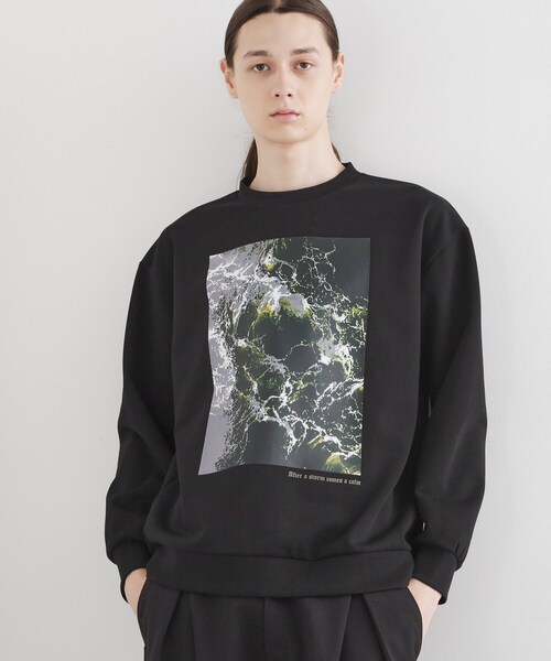 tk.TAKEO KIKUCHI（ティーケータケオキクチ）の「ライトニングウェーブダンボールスウェット（スウェット・メンズ・ブラック/ナチュラル/ホワイト・03/02）」の15枚目の写真