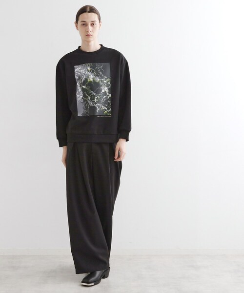 tk.TAKEO KIKUCHI（ティーケータケオキクチ）の「ライトニングウェーブダンボールスウェット（スウェット・メンズ・ブラック/ナチュラル/ホワイト・03/02）」の16枚目の写真