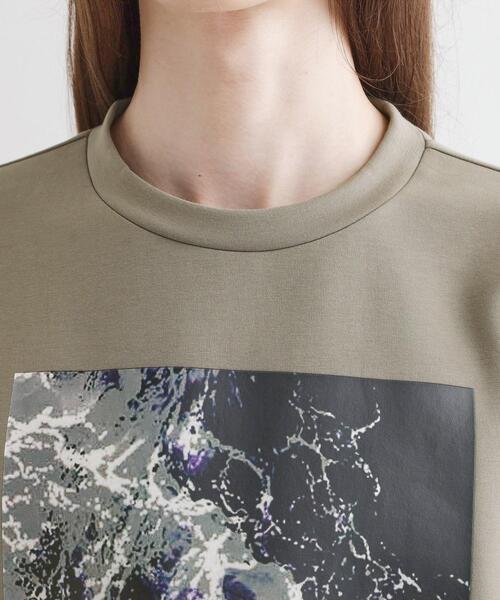 tk.TAKEO KIKUCHI（ティーケータケオキクチ）の「ライトニングウェーブダンボールスウェット（スウェット・メンズ・ブラック/ナチュラル/ホワイト・03/02）」の7枚目の写真