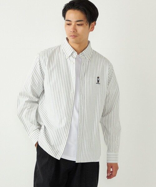 SHIPS Colors:TeddyBear(R) コットン オックス ボタンダウン シャツ