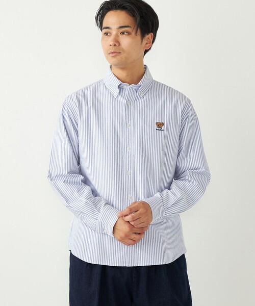 SHIPS Colors:TeddyBear(R) コットン オックス ボタンダウン シャツ