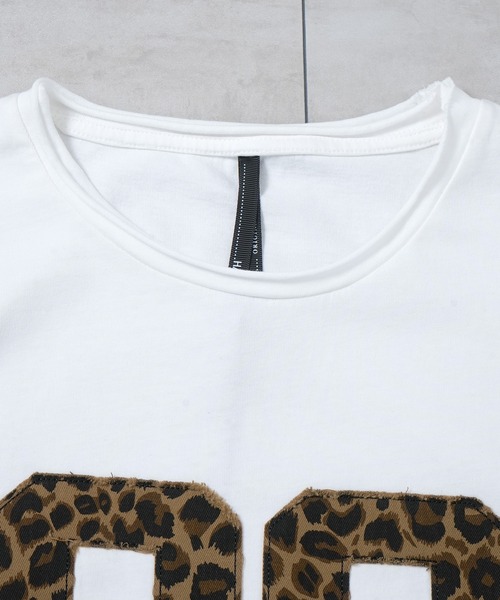 Starting Over（スターティングオーバー）の「stonewashed apply a leopard t-shirt/ストーンウォッシュ ヒョウ柄 貼り付け Tシャツ（Tシャツ/カットソー・メンズ・ブラック/ホワイト・L/M/XL）」の3枚目の写真