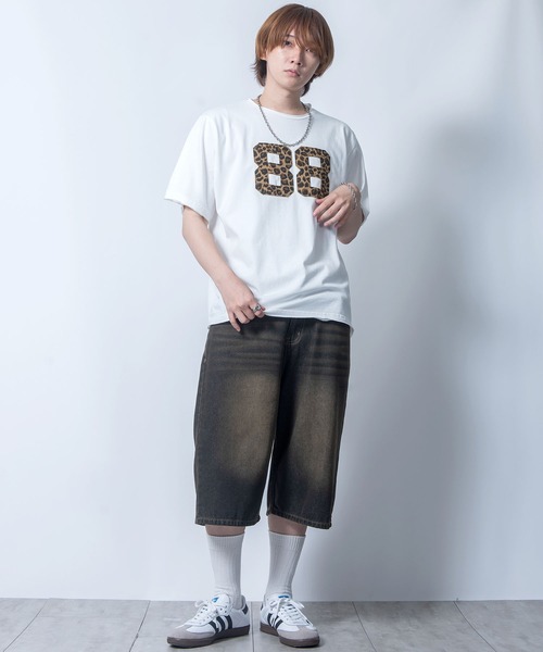 Starting Over（スターティングオーバー）の「stonewashed apply a leopard t-shirt/ストーンウォッシュ ヒョウ柄 貼り付け Tシャツ（Tシャツ/カットソー・メンズ・ブラック/ホワイト・L/M/XL）」の17枚目の写真
