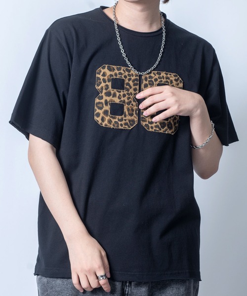 Starting Over（スターティングオーバー）の「stonewashed apply a leopard t-shirt/ストーンウォッシュ ヒョウ柄 貼り付け Tシャツ（Tシャツ/カットソー・メンズ・ブラック/ホワイト・L/M/XL）」の19枚目の写真