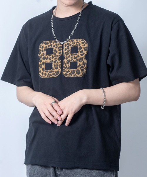 Starting Over（スターティングオーバー）の「stonewashed apply a leopard t-shirt/ストーンウォッシュ ヒョウ柄 貼り付け Tシャツ（Tシャツ/カットソー・メンズ・ブラック/ホワイト・L/M/XL）」の20枚目の写真