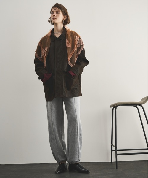 LOSCa（ロスカ）の「ヴィンテージレザーライクジャケット（カバーオール・レディース・ブラック/ブラウン・FREE）」の14枚目の写真