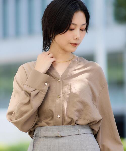 セール】【通勤にもデイリーにも】ダブルポケットスキッパーシャツ