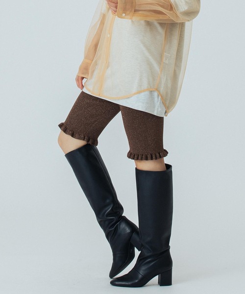 ROSE BUD（ローズバッド）の「(CREOLME)LAME KNIT HALF PANTS（その他パンツ・レディース・ブラック/ブラウン・ONE SIZE）」の12枚目の写真