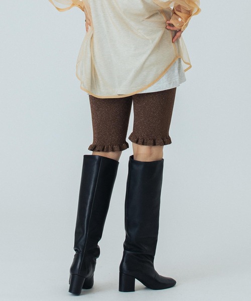 ROSE BUD（ローズバッド）の「(CREOLME)LAME KNIT HALF PANTS（その他パンツ・レディース・ブラック/ブラウン・ONE SIZE）」の13枚目の写真