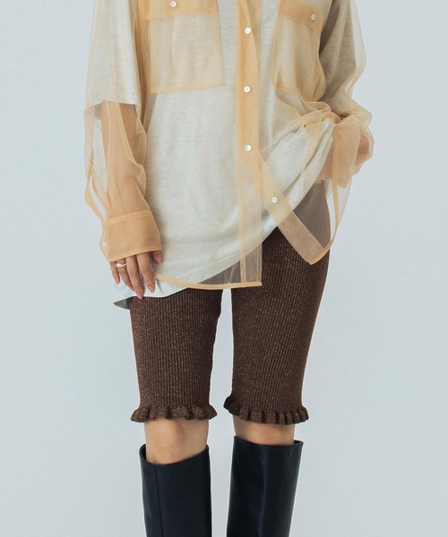 ROSE BUD（ローズバッド）の「(CREOLME)LAME KNIT HALF PANTS（その他パンツ・レディース・ブラック/ブラウン・ONE SIZE）」の14枚目の写真