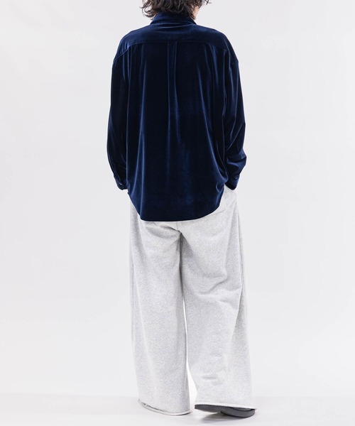 JOHN'S CLOSET（ジョンズクローゼット）の「【a】JOHN’S CLOSET別注 〔NAIVE MAGIC〕タイ付き ルーズサイズ ベロアシャツ（シャツ/ブラウス・メンズ・ブラック/パープル/ネイビー・MEDIUM/LARGE）」の13枚目の写真